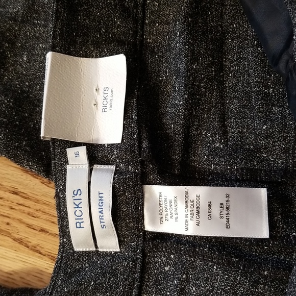 (16) NWT Ricki's Straight Fit Mid Rise Bootcut Trousers Business Casual Office - Picture 3 of 10